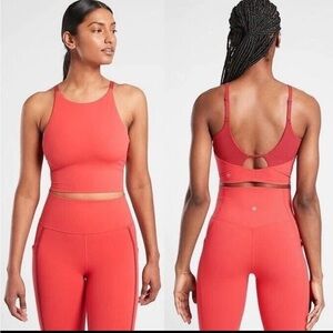 Athleta Intention Crop in Lychee Red S D-DD